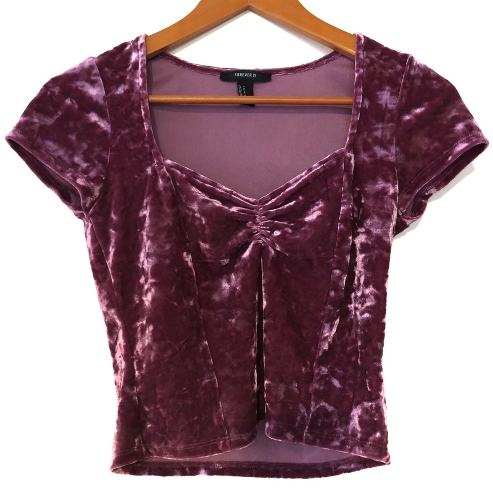 Forever 21 Velvet Top Sweetheart Neckline